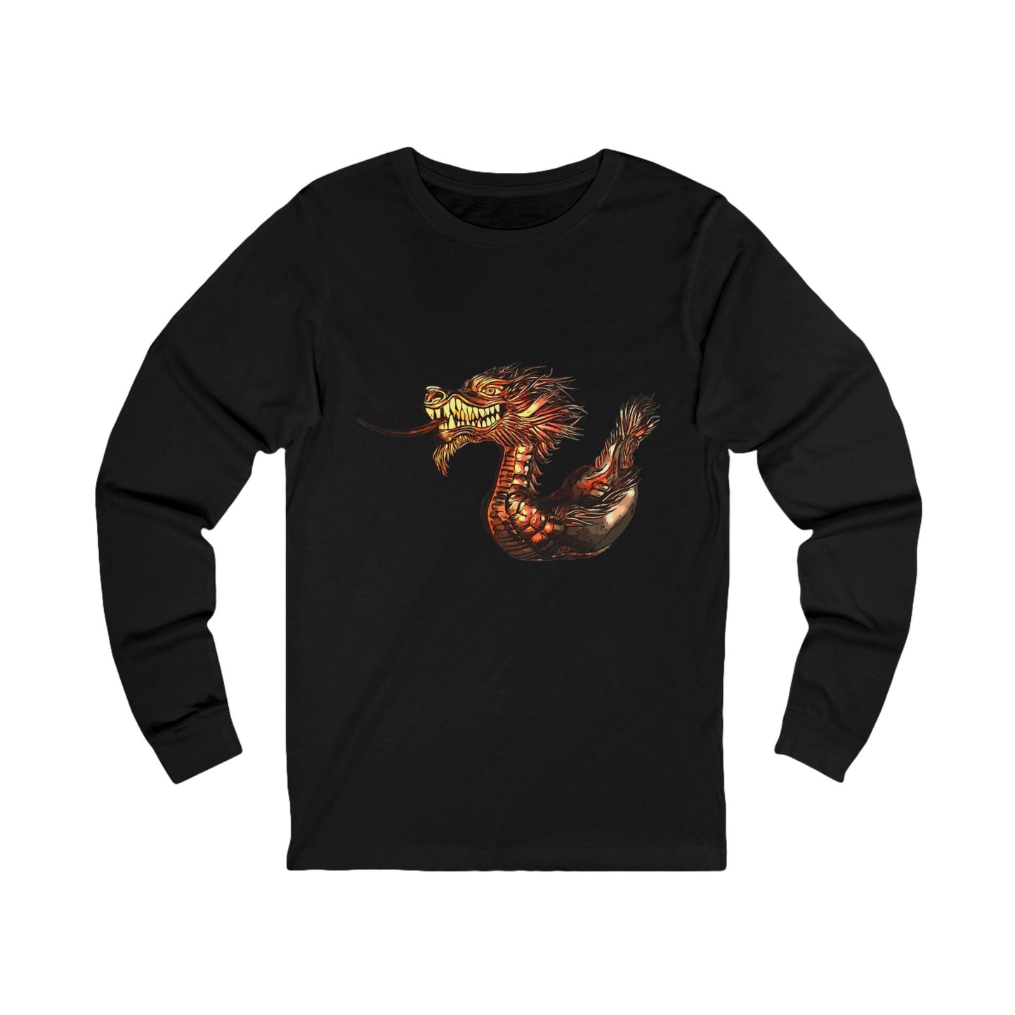 Dragon Boat Unisex Jersey Long Sleeve Tee - S / Black - Long-sleeve
