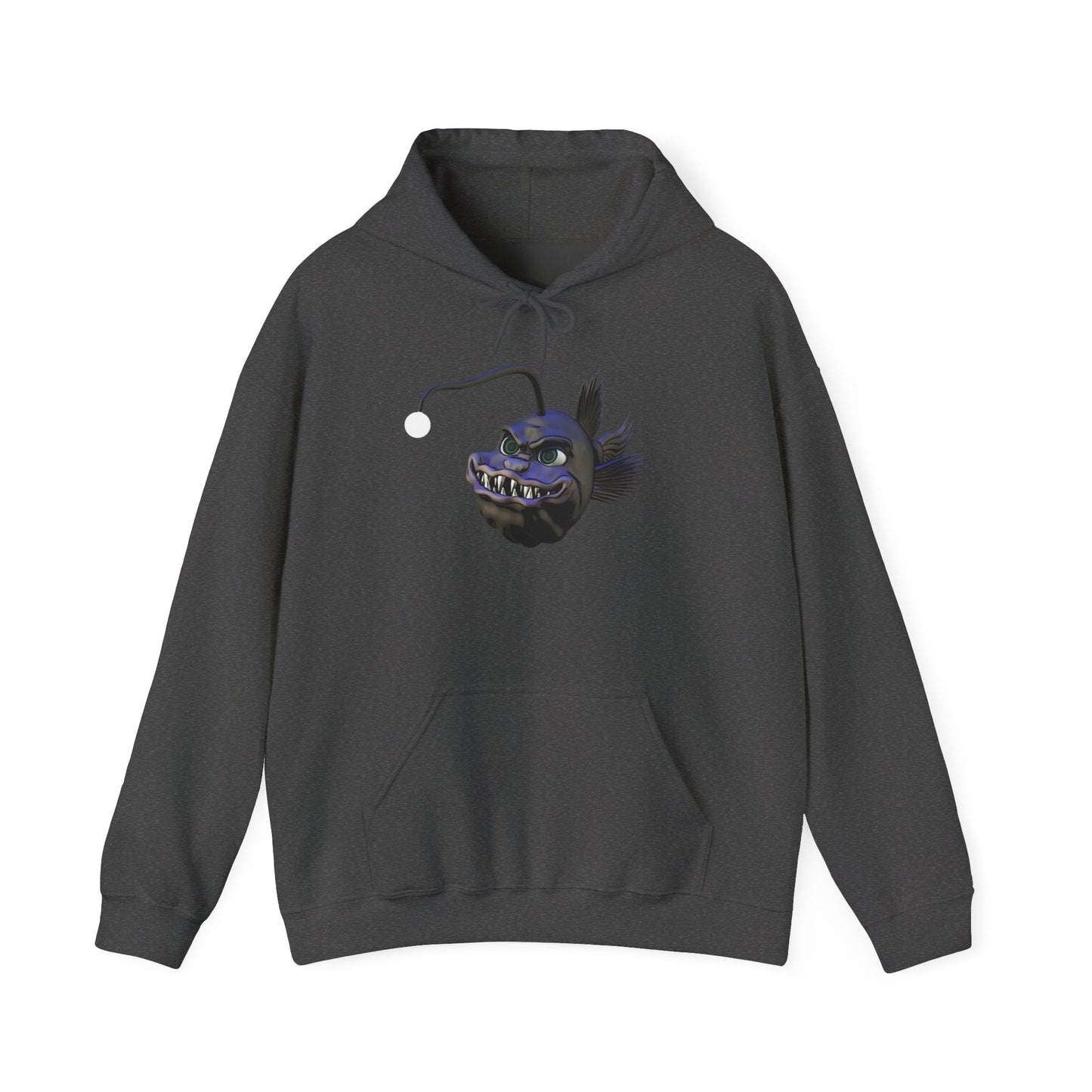 Arnie the Angler Unisex Heavy Blend™ Hooded Sweatshirt - Dark Heather / S - Hoodie