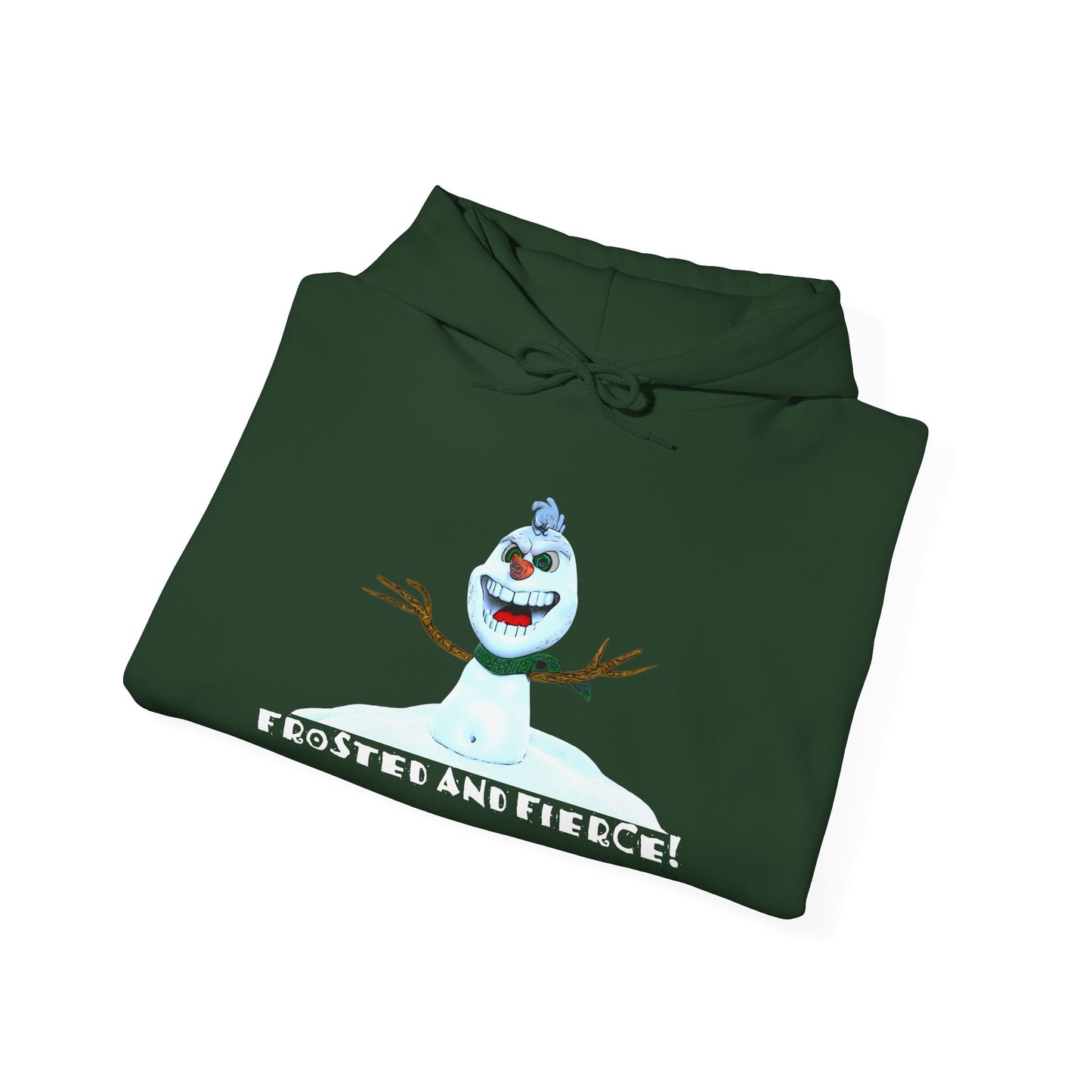 Frosted and Fierce Crazy Snowman Unisex Hoodie
