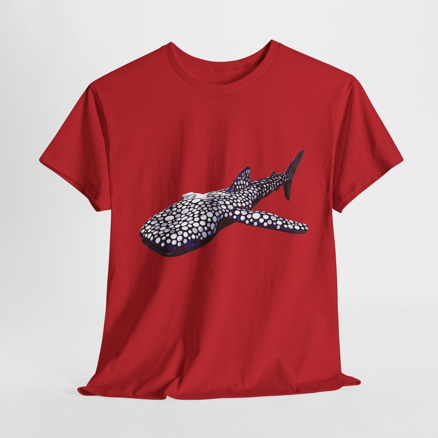 Whale Shark Unisex Heavy Cotton Tee - Red / S - T-Shirt
