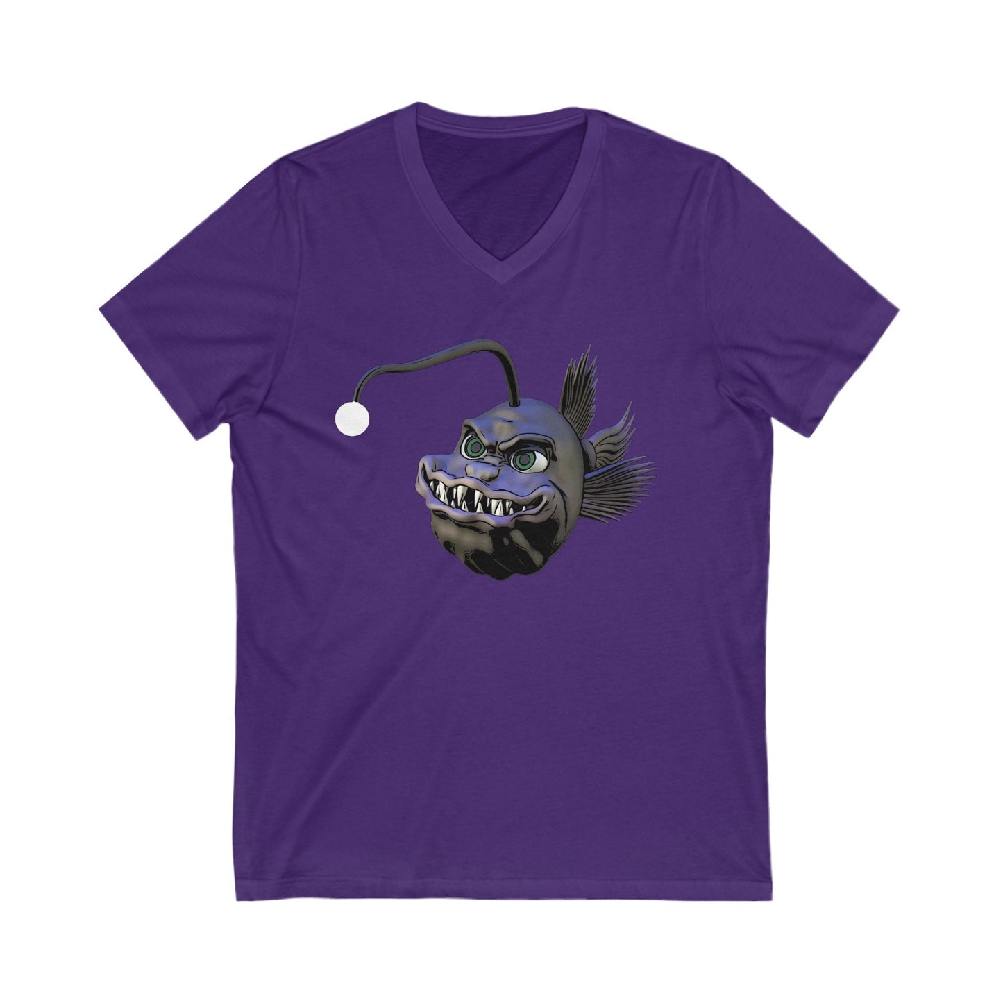 Arnie the Angler Short Sleeve V-Neck Tee - Team Purple / S - V-neck