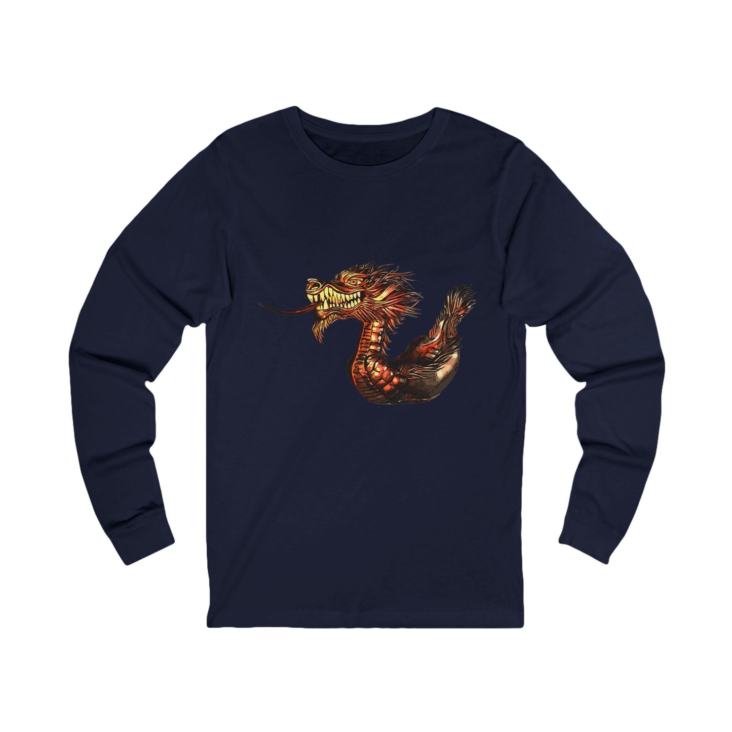 Dragon Boat Unisex Jersey Long Sleeve Tee - S / Navy - Long-sleeve