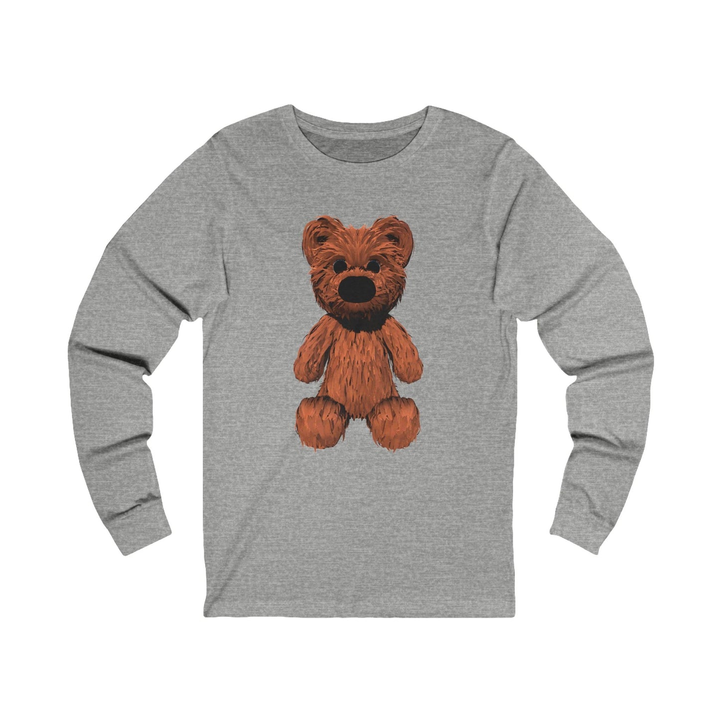 Teddy Bear Unisex Jersey Long Sleeve Tee - S / Athletic Heather - Long-sleeve