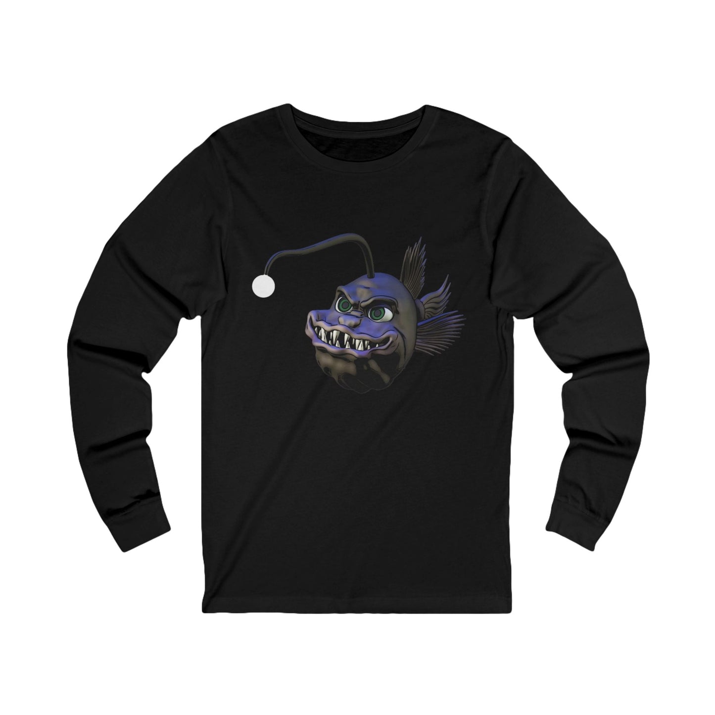 Arnie the Angler Unisex Jersey Long Sleeve Tee - S / Black - Long-sleeve