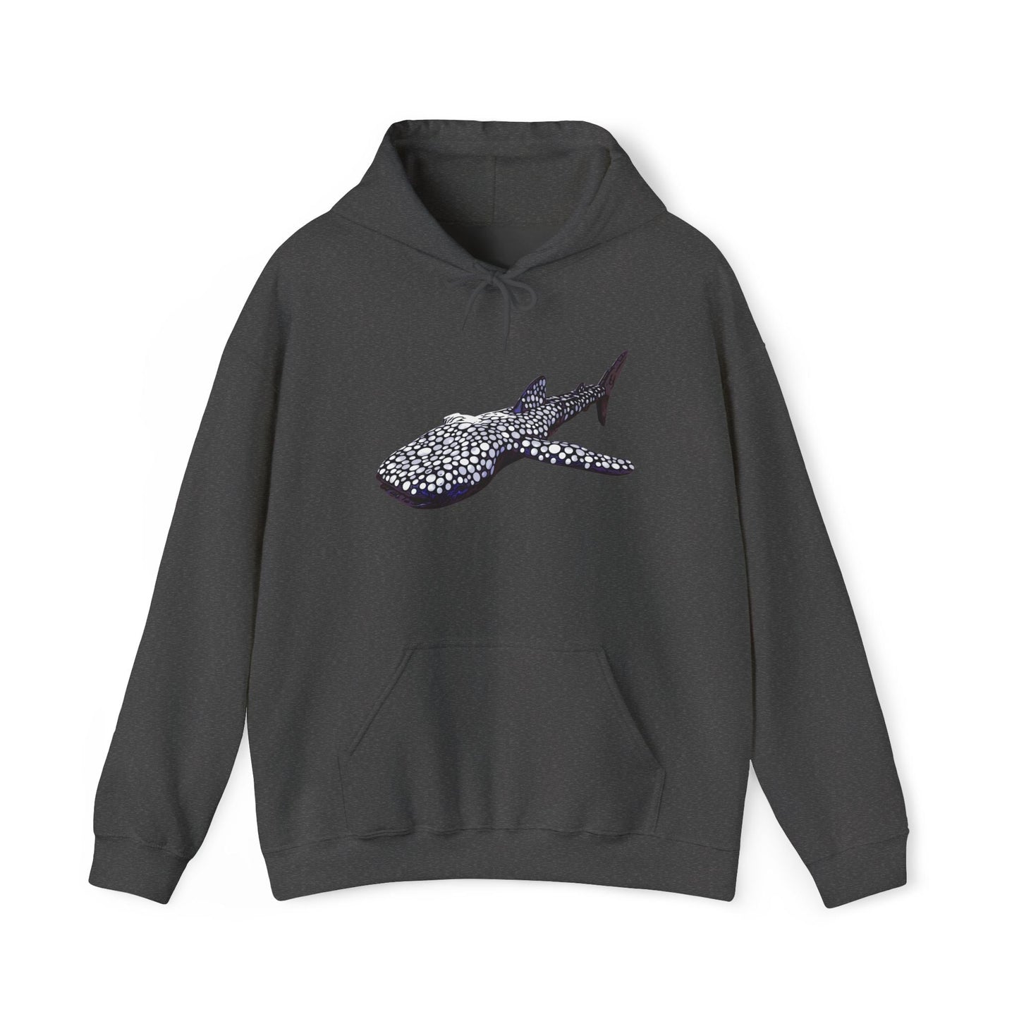 Whale Shark Unisex Heavy Blend™ Hooded Sweatshirt - Dark Heather / S - Hoodie