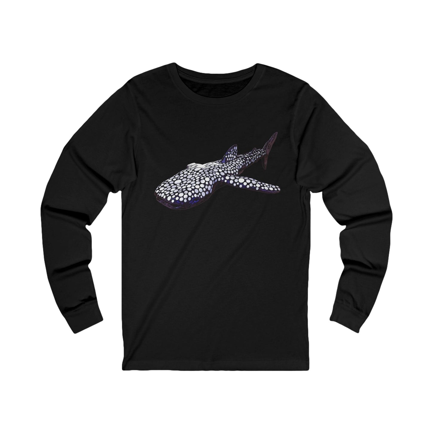 Whale Shark Unisex Jersey Long Sleeve Tee - S / Black - Long-sleeve