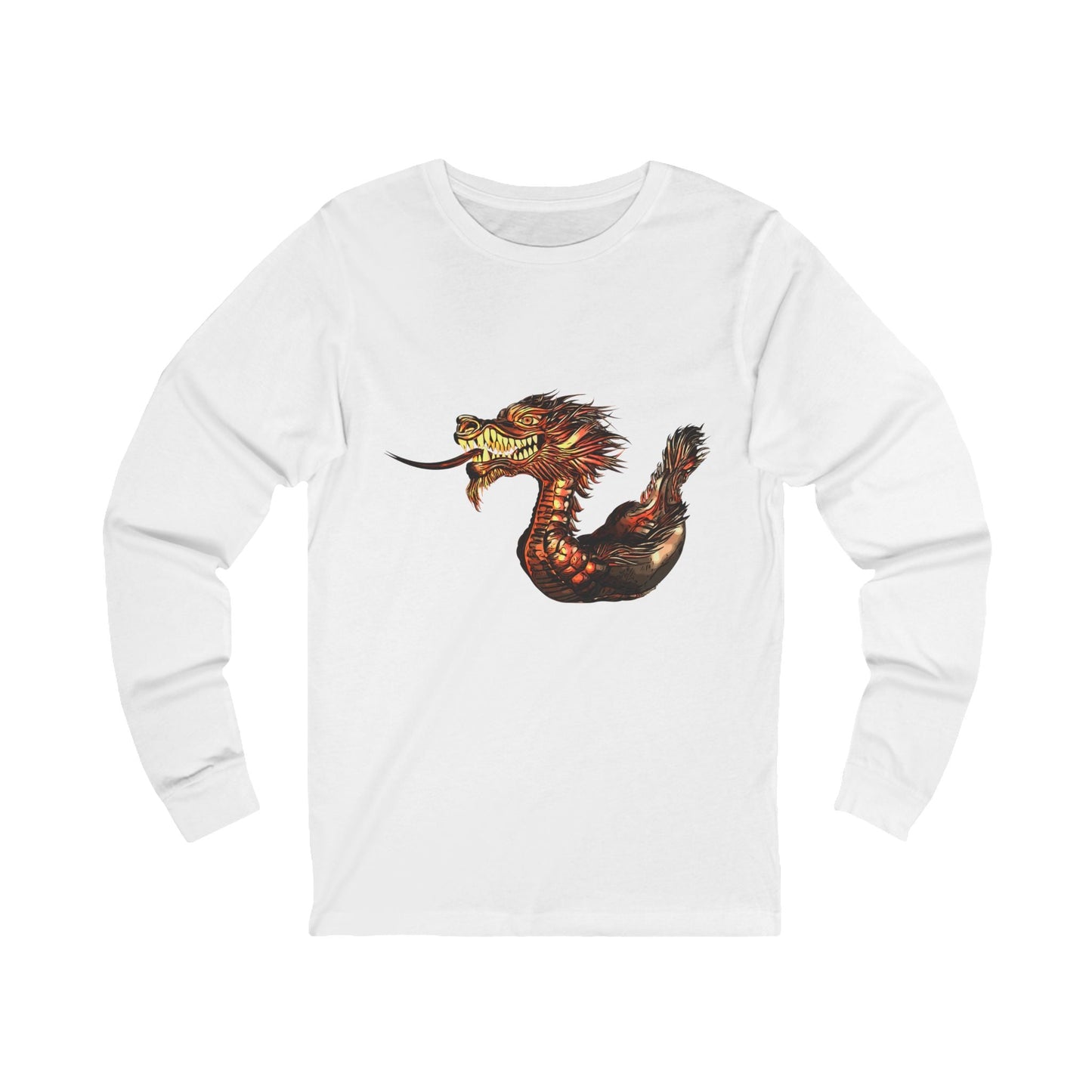 Dragon Boat Unisex Jersey Long Sleeve Tee - S / White - Long-sleeve
