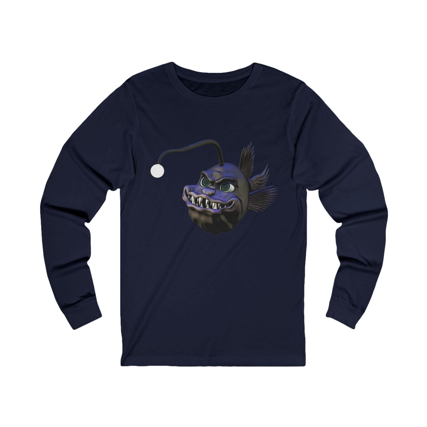 Arnie the Angler Unisex Jersey Long Sleeve Tee - S / Navy - Long-sleeve