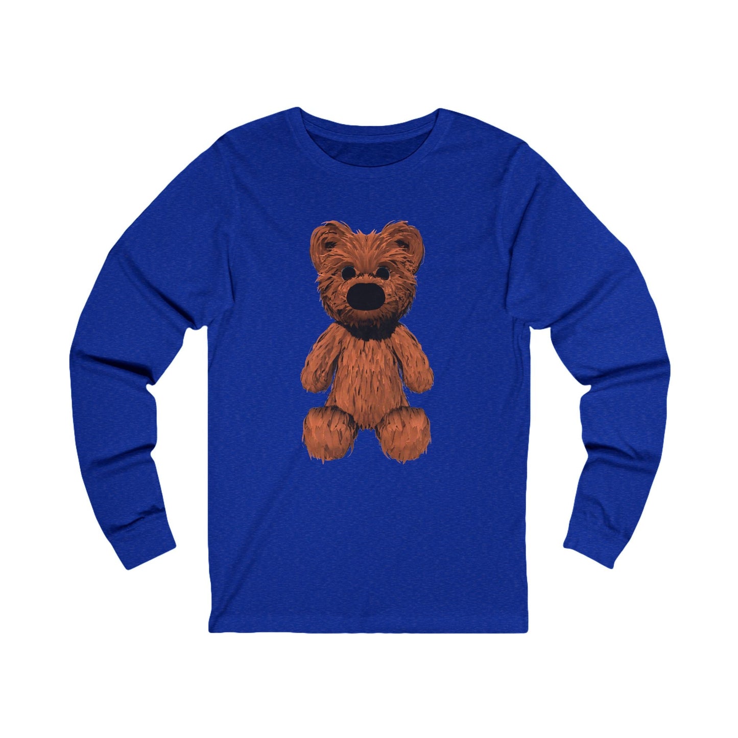 Teddy Bear Unisex Jersey Long Sleeve Tee - S / True Royal TriBlend - Long-sleeve