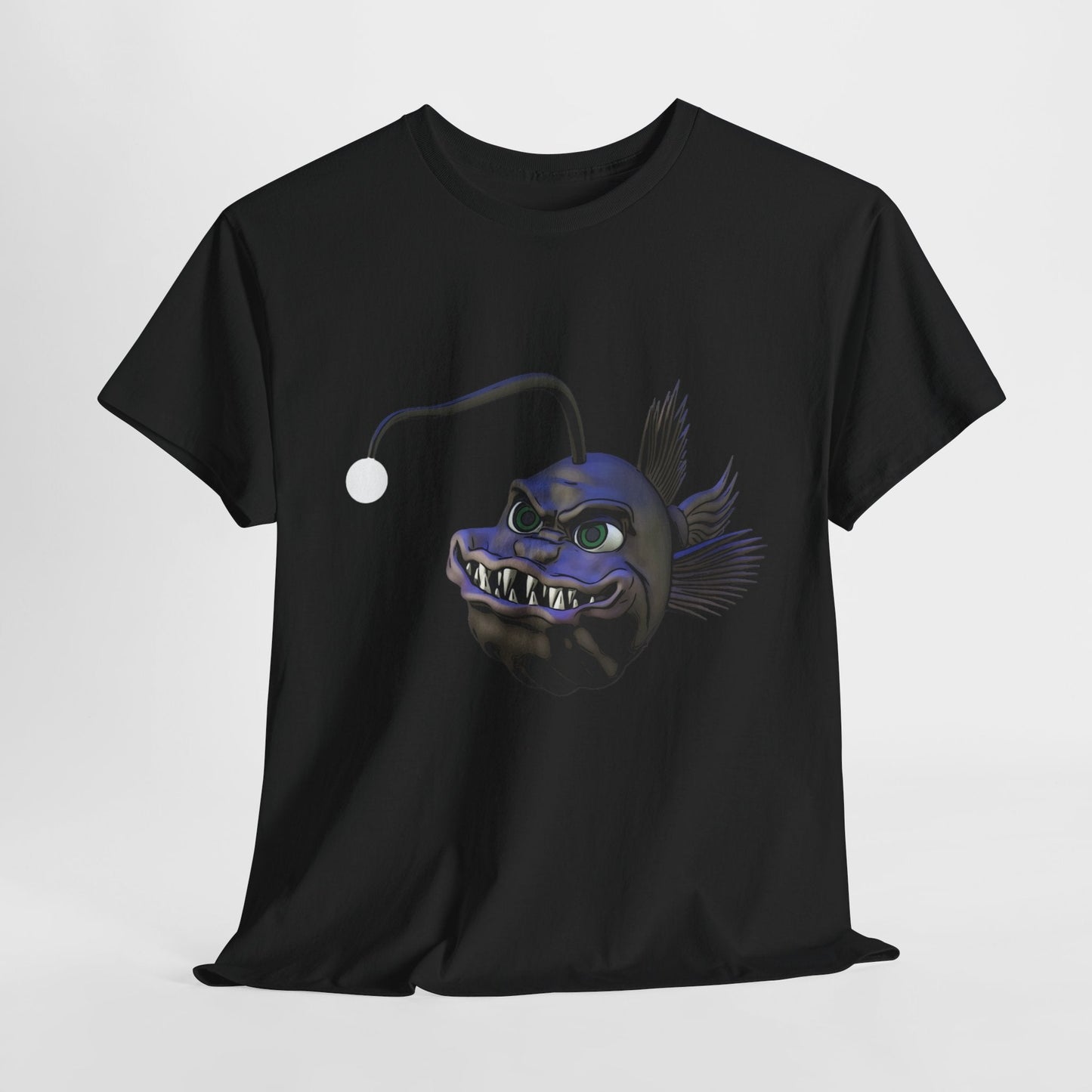 Arnie the Angler Unisex Heavy Cotton Tee - Black / S - T-Shirt