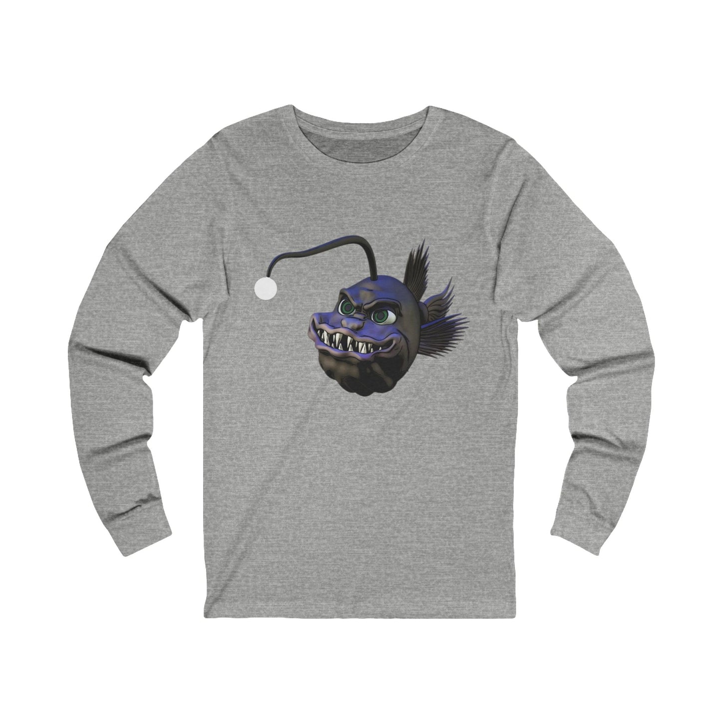 Arnie the Angler Unisex Jersey Long Sleeve Tee - S / Athletic Heather - Long-sleeve