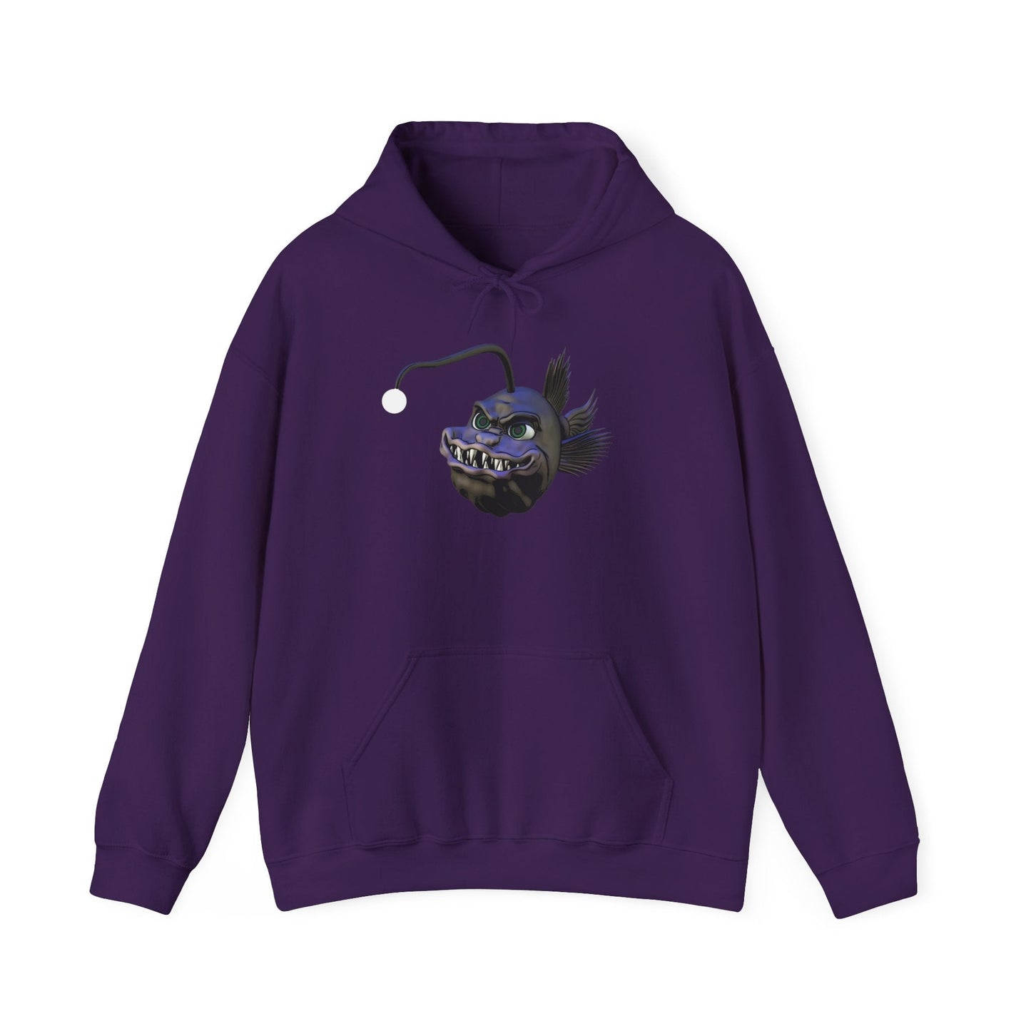 Arnie the Angler Unisex Heavy Blend™ Hooded Sweatshirt - Purple / S - Hoodie