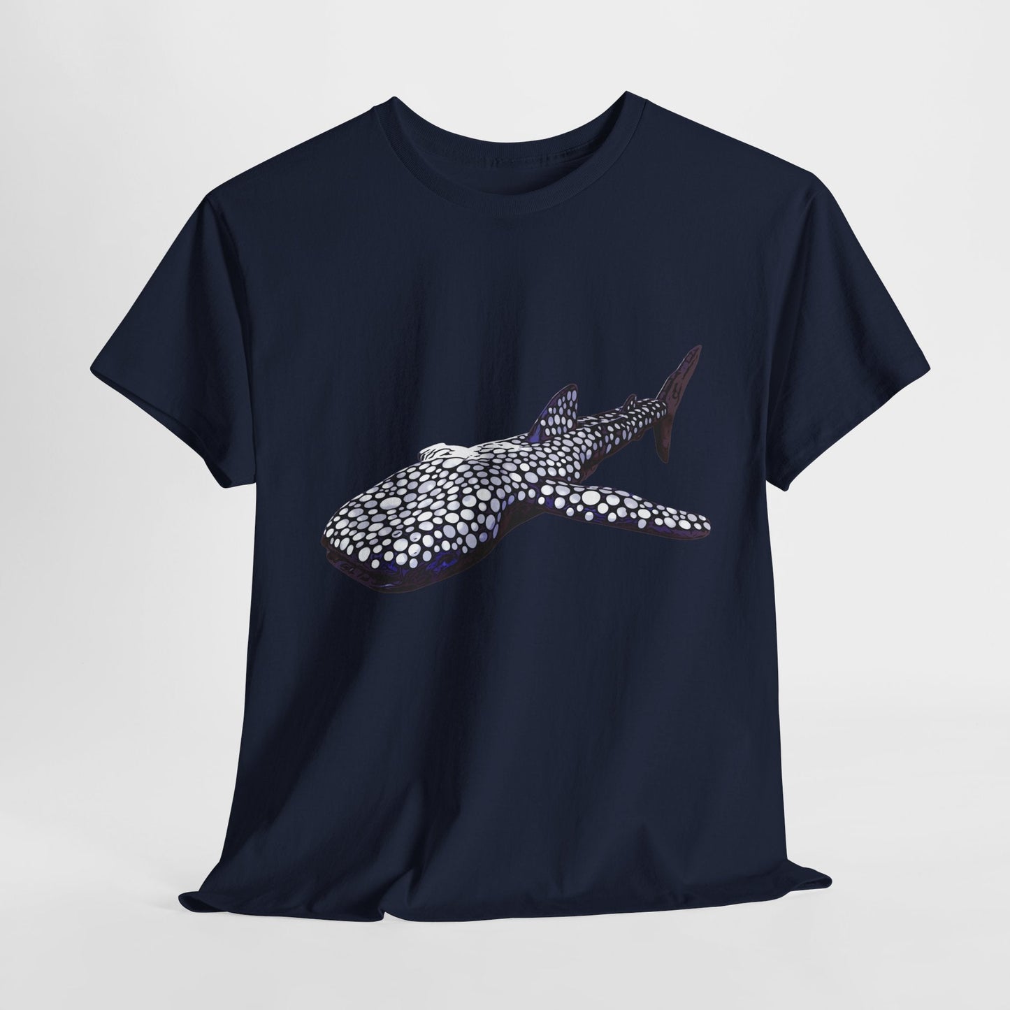 Whale Shark Unisex Heavy Cotton Tee - Navy / S - T-Shirt