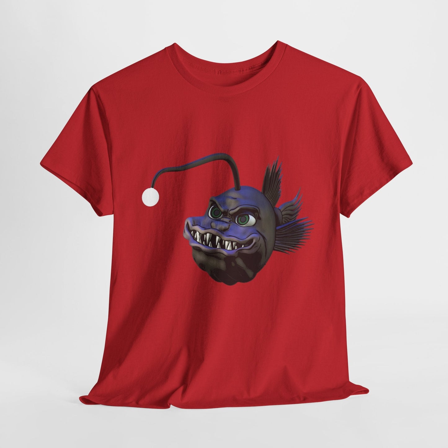 Arnie the Angler Unisex Heavy Cotton Tee - Red / S - T-Shirt