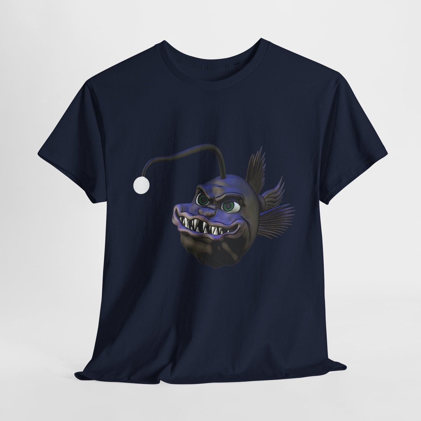 Arnie the Angler Unisex Heavy Cotton Tee - Navy / S - T-Shirt
