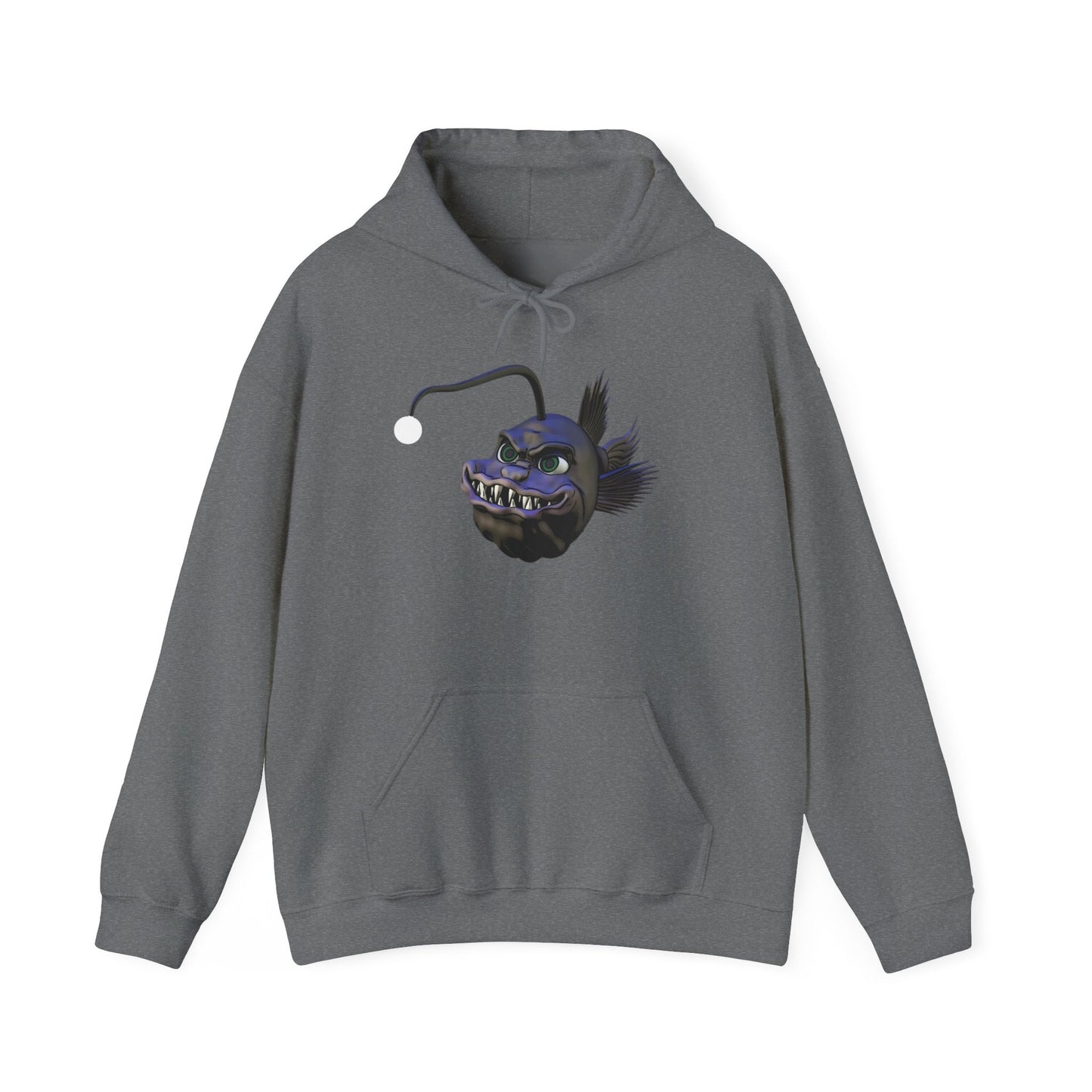 Arnie the Angler Unisex Heavy Blend™ Hooded Sweatshirt - Graphite Heather / S - Hoodie