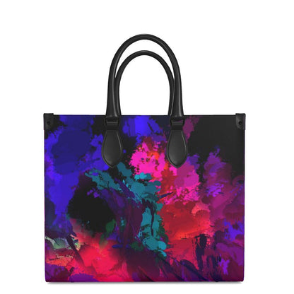 "Chromatic Release" Leather Shopper Bag