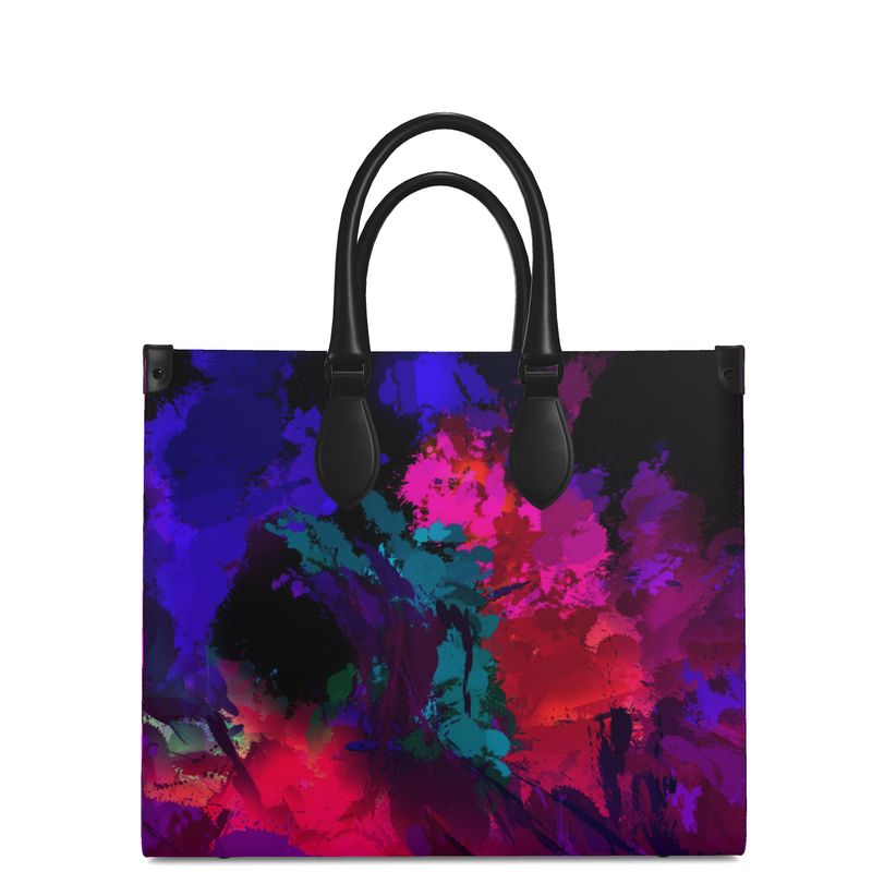 "Chromatic Release" Leather Shopper Bag