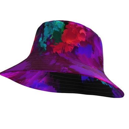 "Chromatic Release" Custom Wide Brim Bucket Hat