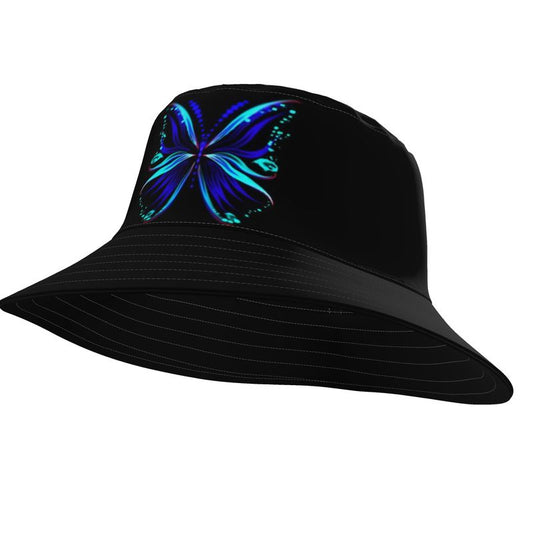 "Flutter" Custom Wide Brim Bucket Hat