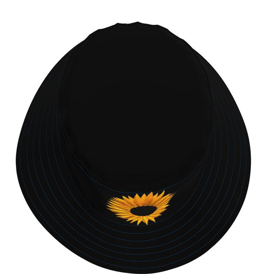 "Sunflower Dreams" Custom Wide Brim Bucket Hat