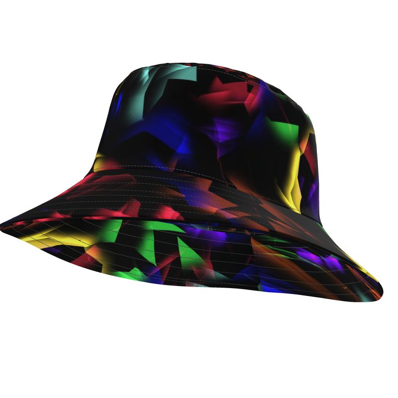 "Virgin Rainbow Opal" Custom Wide Brim Bucket Hat