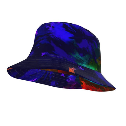 "Chromatic Color Explosion" Custom Narrow Brim Bucket Hat