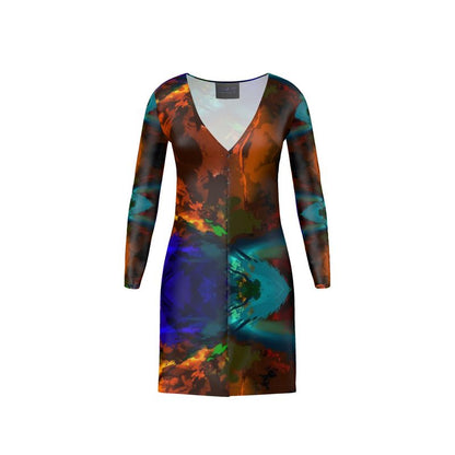 "Subtle Rainbow Color Explosion" Custom Ladies Cardigan