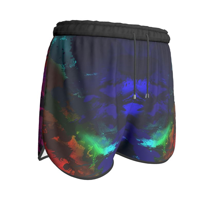 "Rainbow Color Explosion" Custom Running Shorts