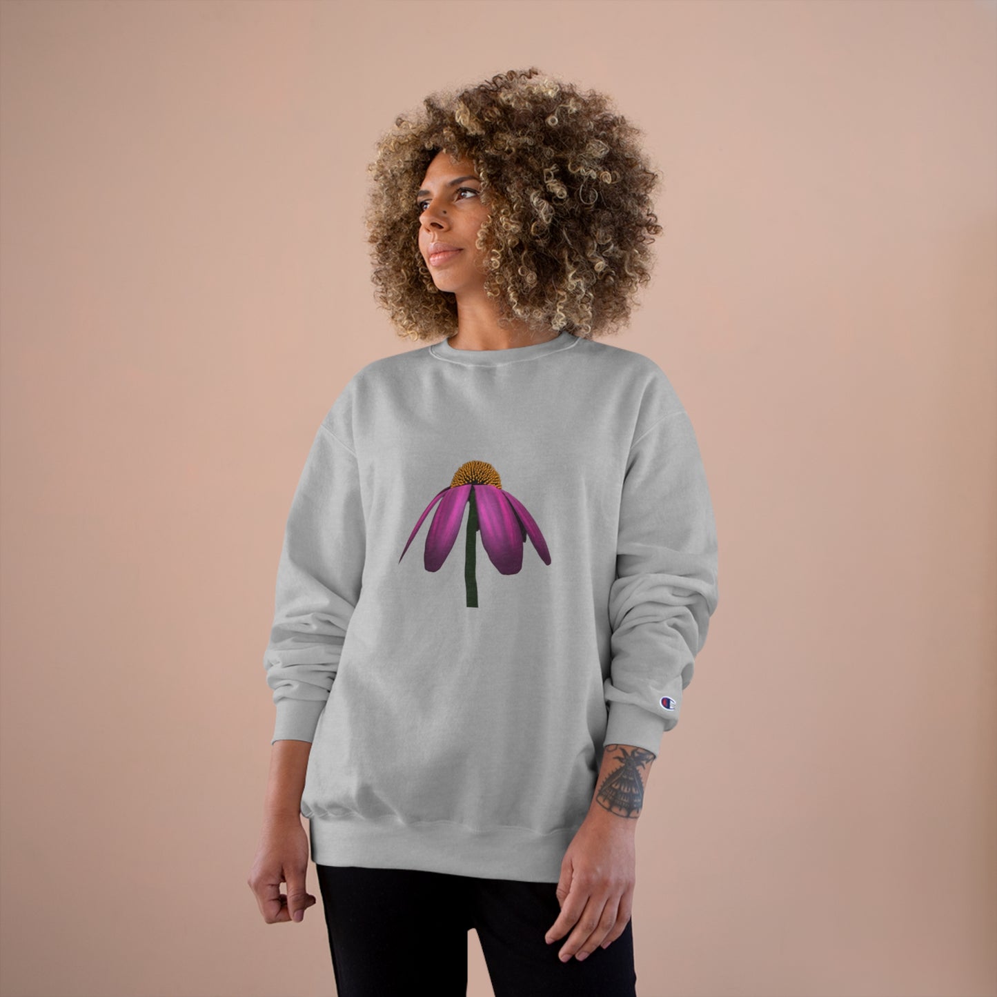 Echinacea Purple Coneflower Champion Sweatshirt