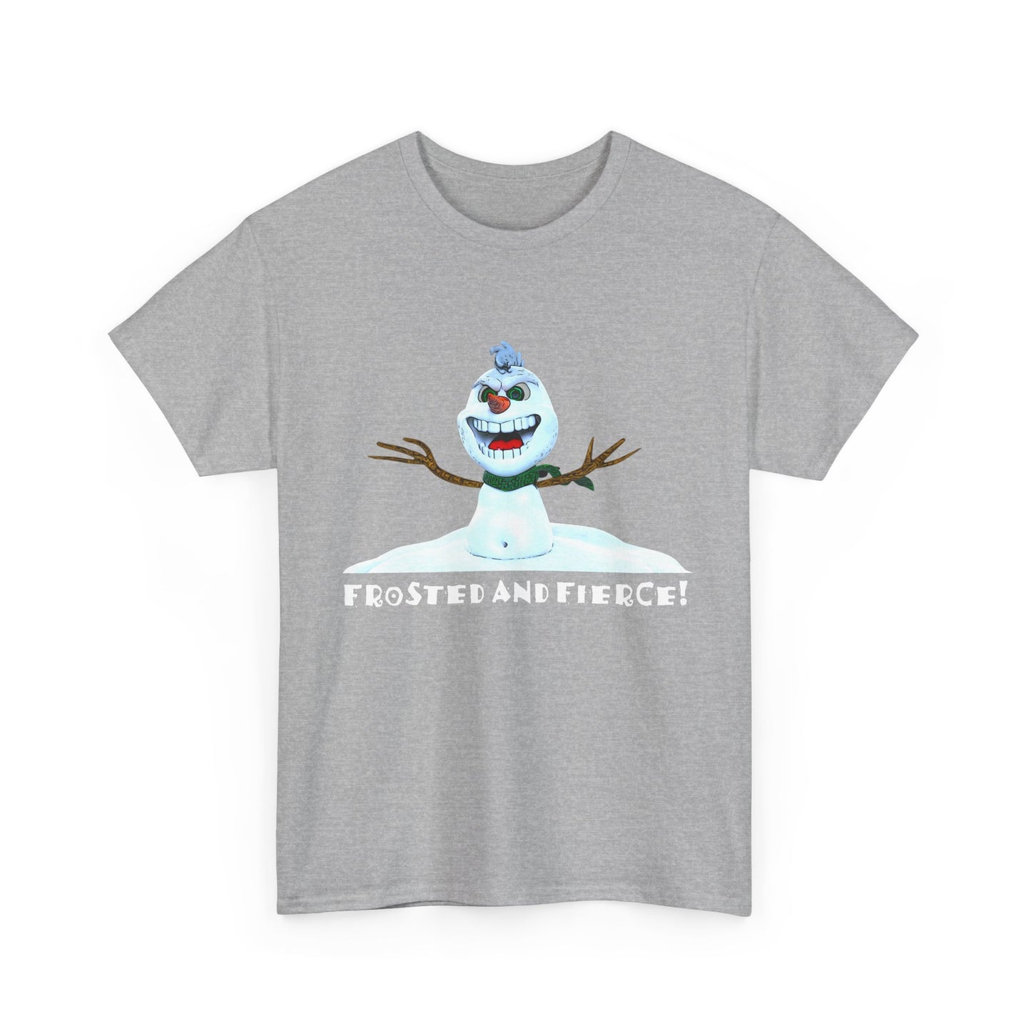 Crazy Snowman Unisex Heavy Cotton Tee