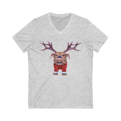 Reindog Short Sleeve V-Neck Tee