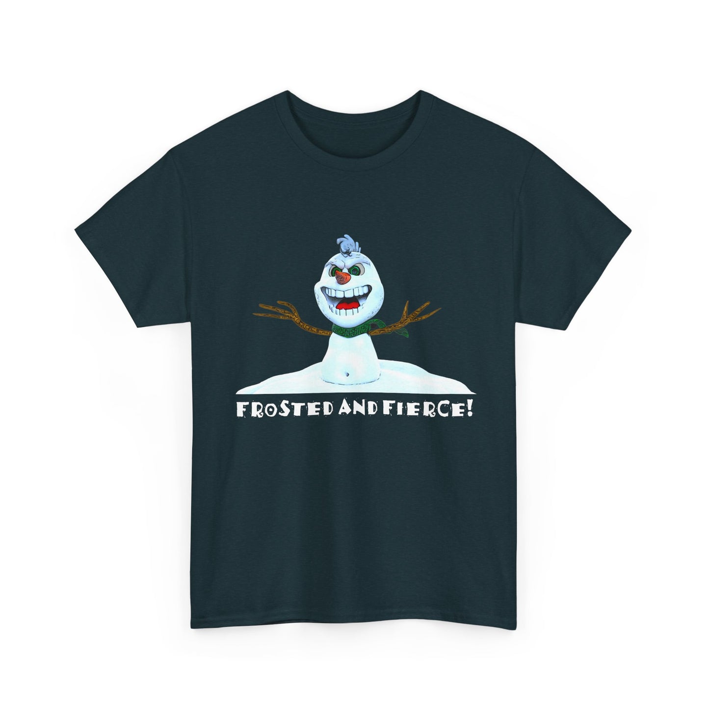 Crazy Snowman Unisex Heavy Cotton Tee