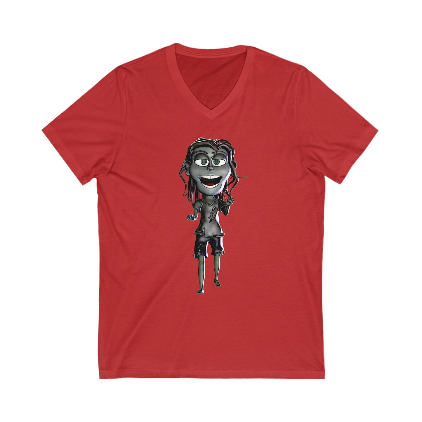 Zoe the Zombie Short Sleeve V-Neck Tee