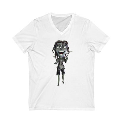 Zoe the Zombie Short Sleeve V-Neck Tee