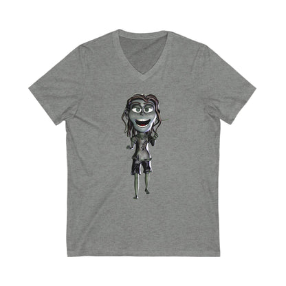 Zoe the Zombie Short Sleeve V-Neck Tee