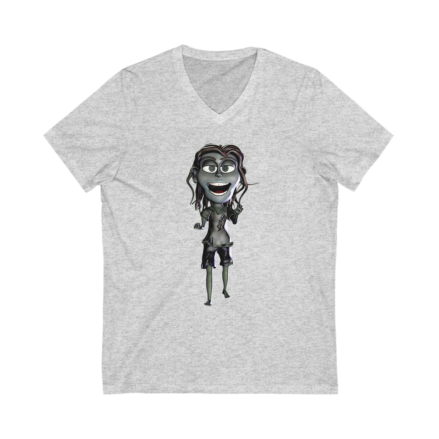 Zoe the Zombie Short Sleeve V-Neck Tee