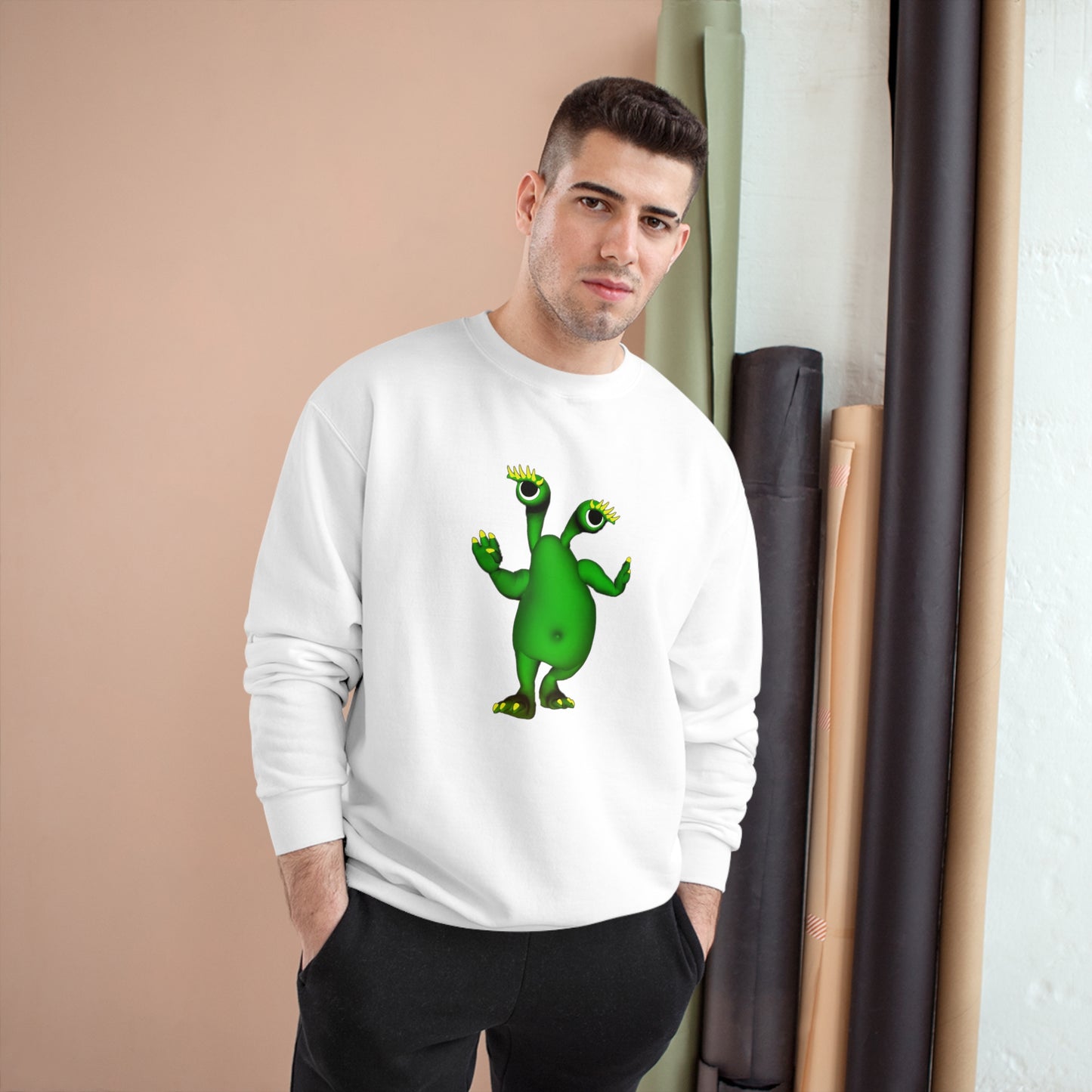 Green Dancing Alien Champion Sweatshirt