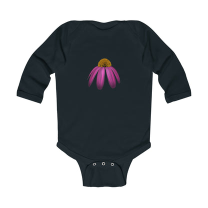 Echinacea Purple Coneflower Infant Long Sleeve Bodysuit