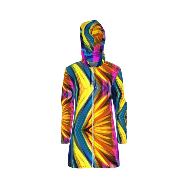 "Glass Butterfly" Women's Breathable Hooded Rain Jacket