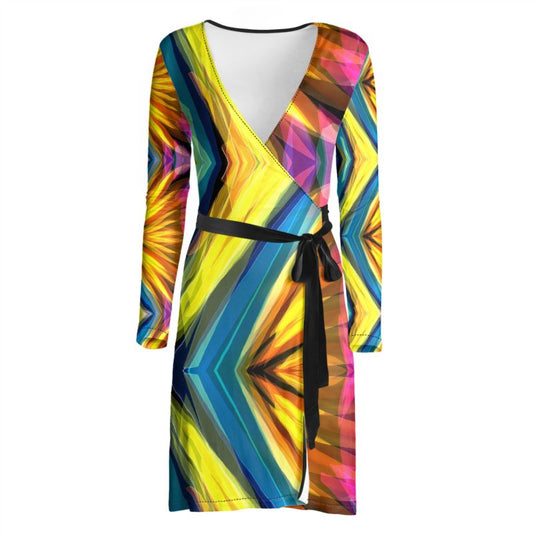 "Glass Butterfly" Wrap Dress