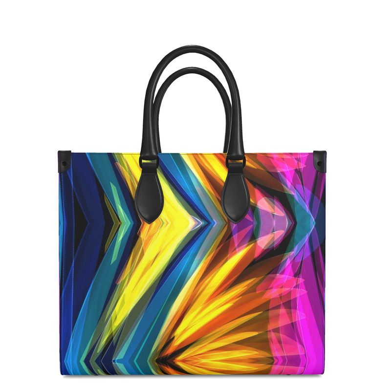 Large "Glass Butterfly" Smooth Nappa Leather Shopper Bag