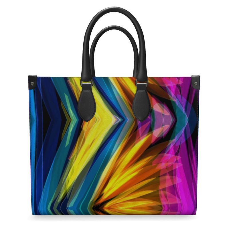 Large "Glass Butterfly" Smooth Nappa Leather Shopper Bag