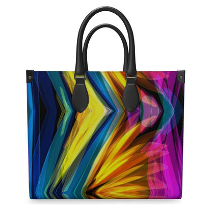 Large "Glass Butterfly" Smooth Nappa Leather Shopper Bag