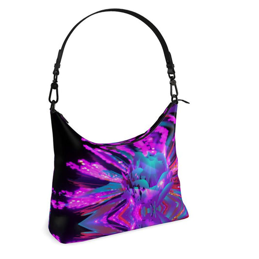 "Dazzling Dahlias" Custom Square Hobo Bag