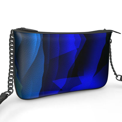 "Labradorite" Smooth Nappa Leather Pochette Double Zip Bag