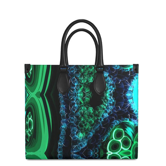 Large "Malachite" Smooth Nappa Leather Shopper Bag