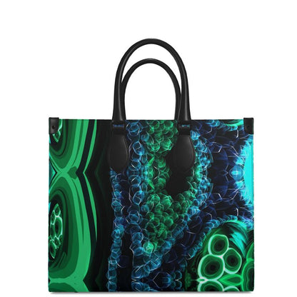 Large "Malachite" Smooth Nappa Leather Shopper Bag