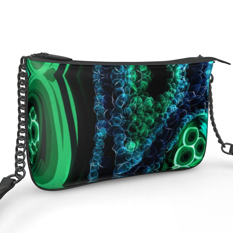 "Malachite" Pochette Double Zip Bag