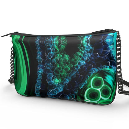 "Malachite" Pochette Double Zip Bag